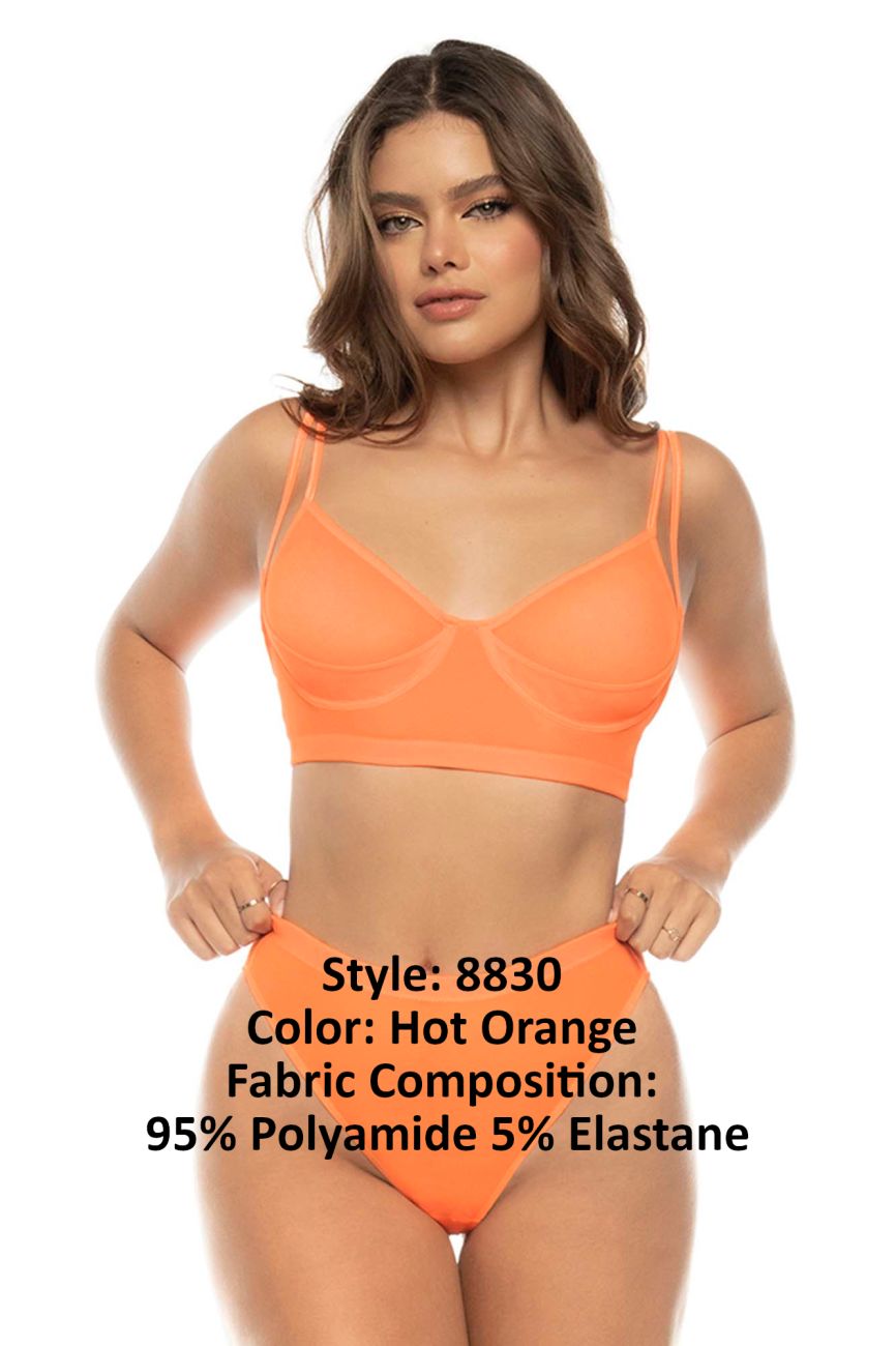 Mapale 8830 Margo Two Piece Lingerie Set Color Hot Orange