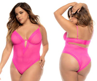 Mapale 8832X Curvy Size Debra Bodysuit Plus Color Hot Pink