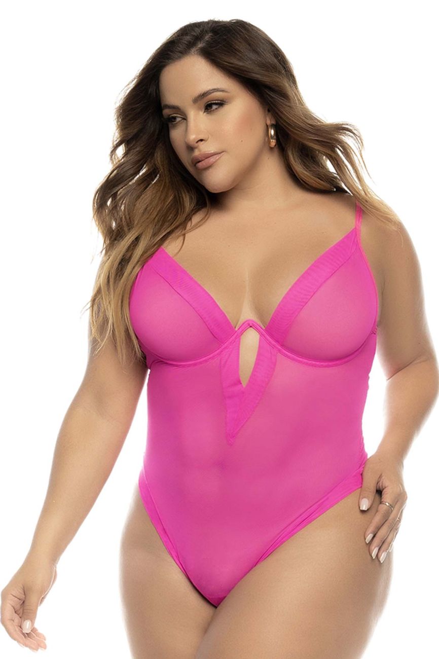 Mapale 8832X Curvy Size Debra Bodysuit Plus Color Hot Pink