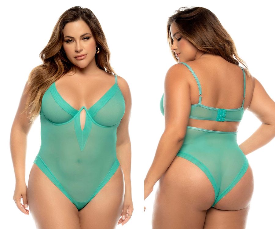 Mapale 8832X Curvy Size Debra Bodysuit Plus Color Jade