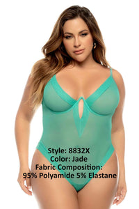 Mapale 8832X Curvy Size Debra Bodysuit Plus Color Jade