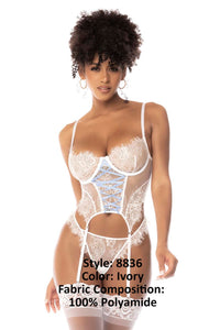 Mapale 8836 Angelique Two Piece Lingerie Set Color Ivory