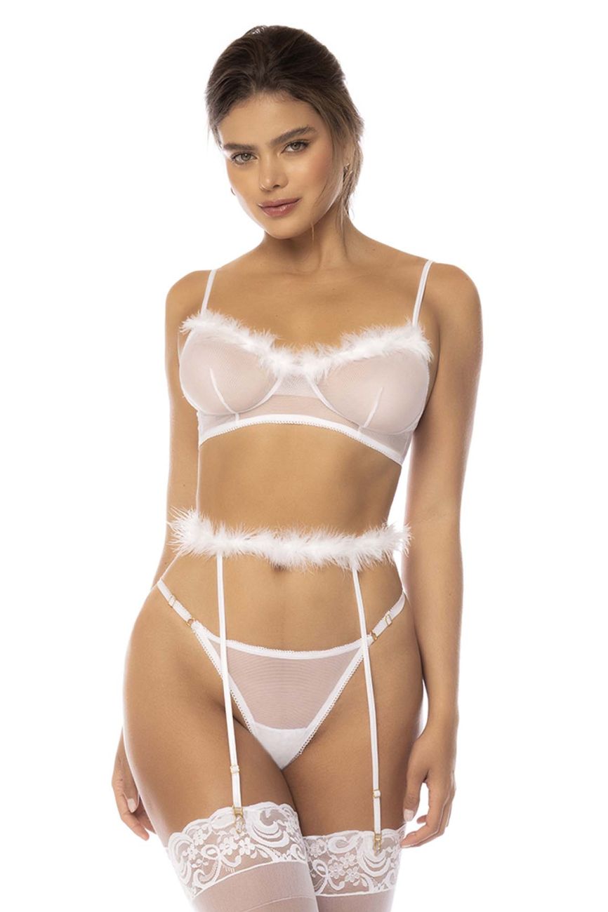 Mapale 8841 Emmie Three Piece Lingerie Set Color White