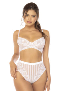 Mapale 8842 Emberly Two Piece Lingerie Set Color White