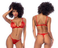 Mapale 8844 Two Piece Lingerie Set Color Red