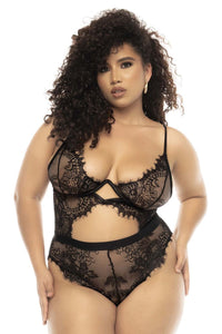 Mapale 8854X Curvy Size Nairobi Bodysuit Plus Color Black