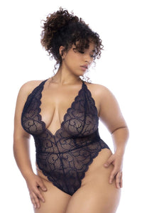 Mapale 8875X Curvy Size Bodysuit Color Midnight Blue