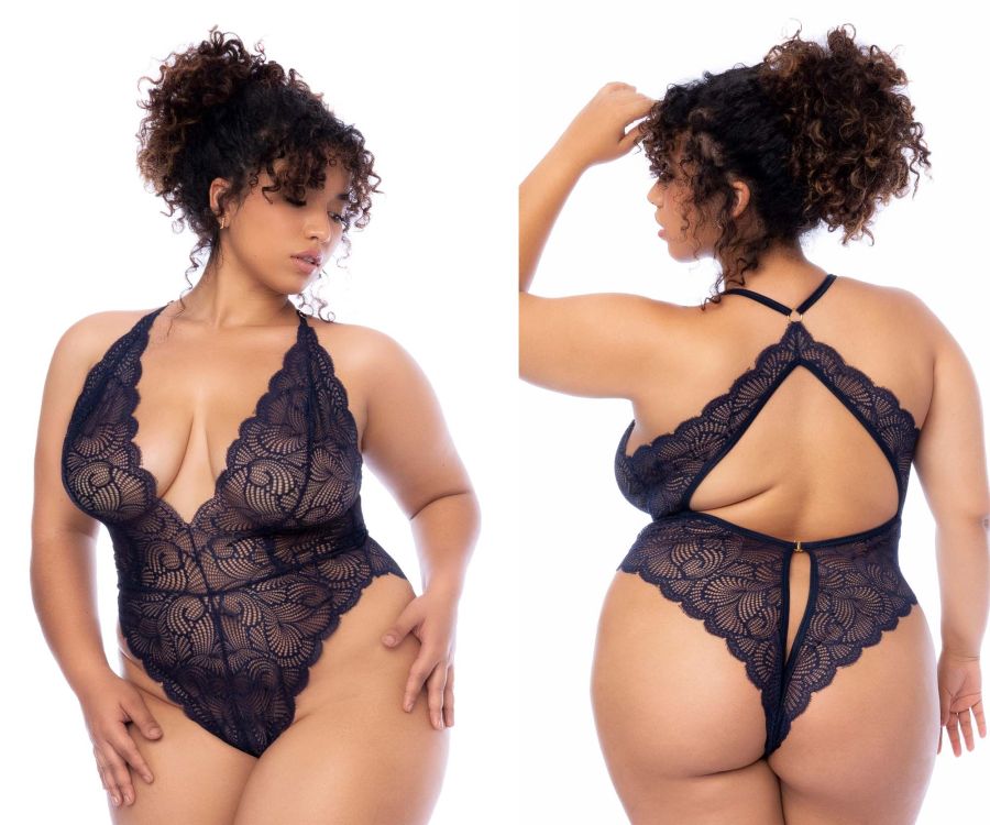 Mapale 8875X Curvy Size Bodysuit Color Midnight Blue