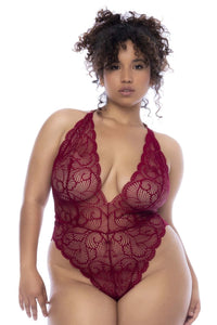 Mapale 8875X Curvy Size Bodysuit Color Rosewood