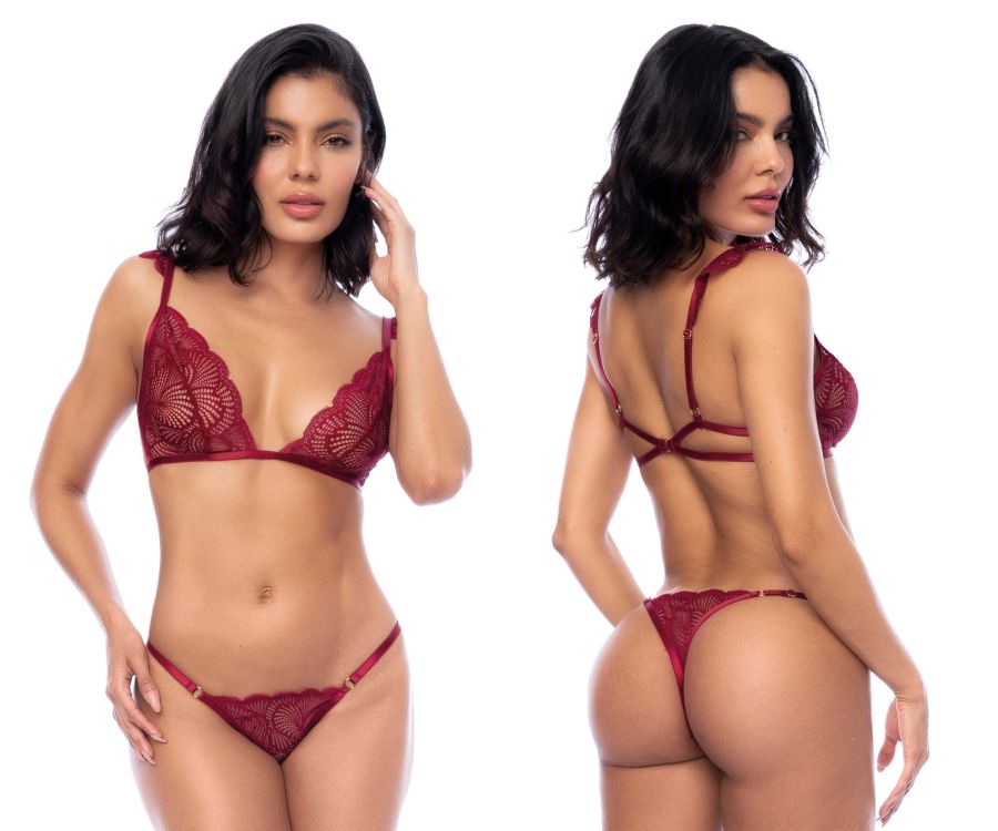 Mapale 8876 Two Piece Lingerie Set Color Rosewood