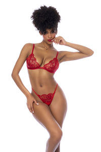 Mapale 8893 Three Piece Lingerie Set Color Red