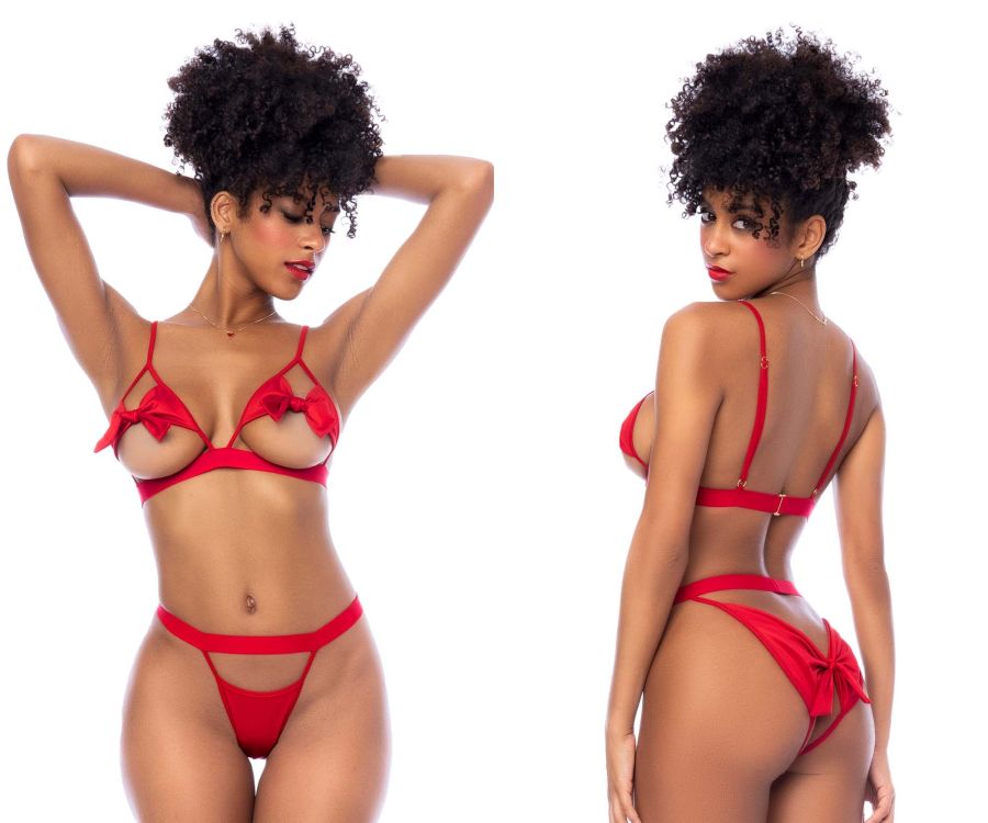 Mapale 8901 Two Piece Lingerie Set Color Red