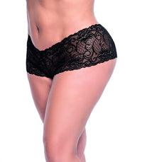 Mapale 90X Curvy Size Lace Boyshort Color Black