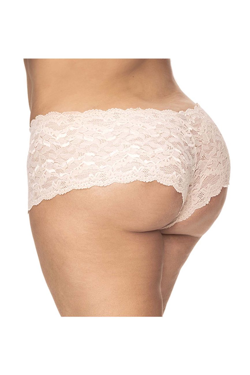 Mapale 90X Curvy Size Lace Boyshort Color Ivory