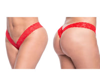 Mapale 93X Curvy Size Lace Boyshort Color Red