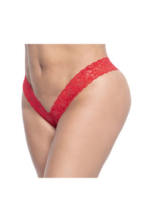 Mapale 93X Curvy Size Lace Boyshort Color Red