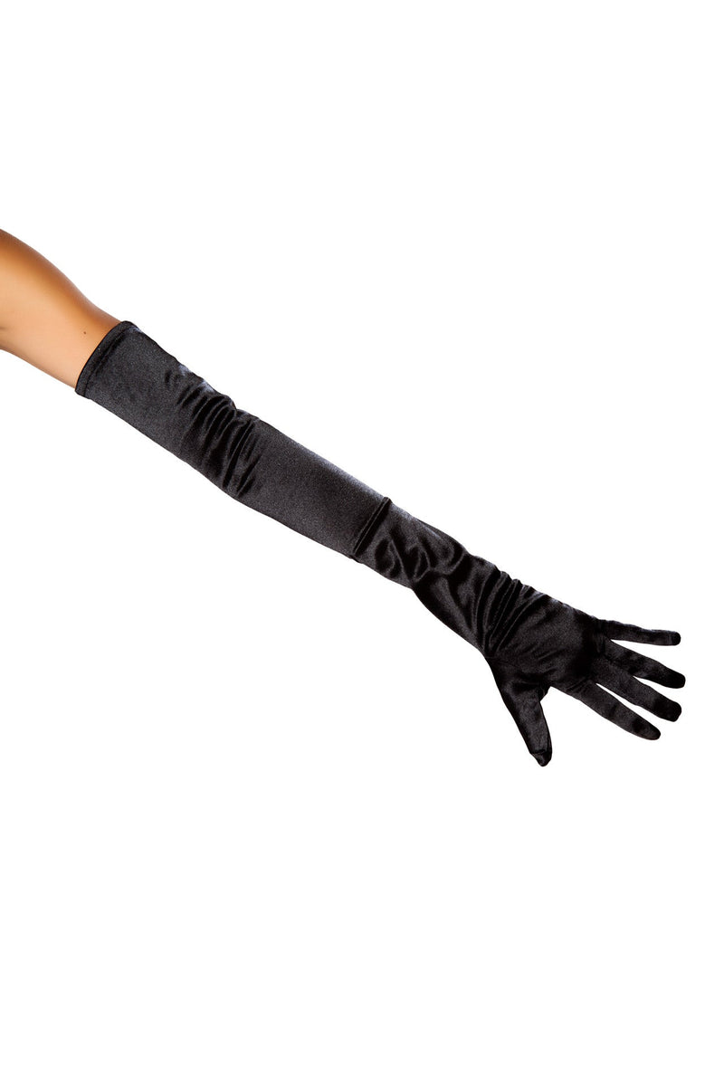 Stretch Satin Gloves  - Costume Accessory-Roma Costume