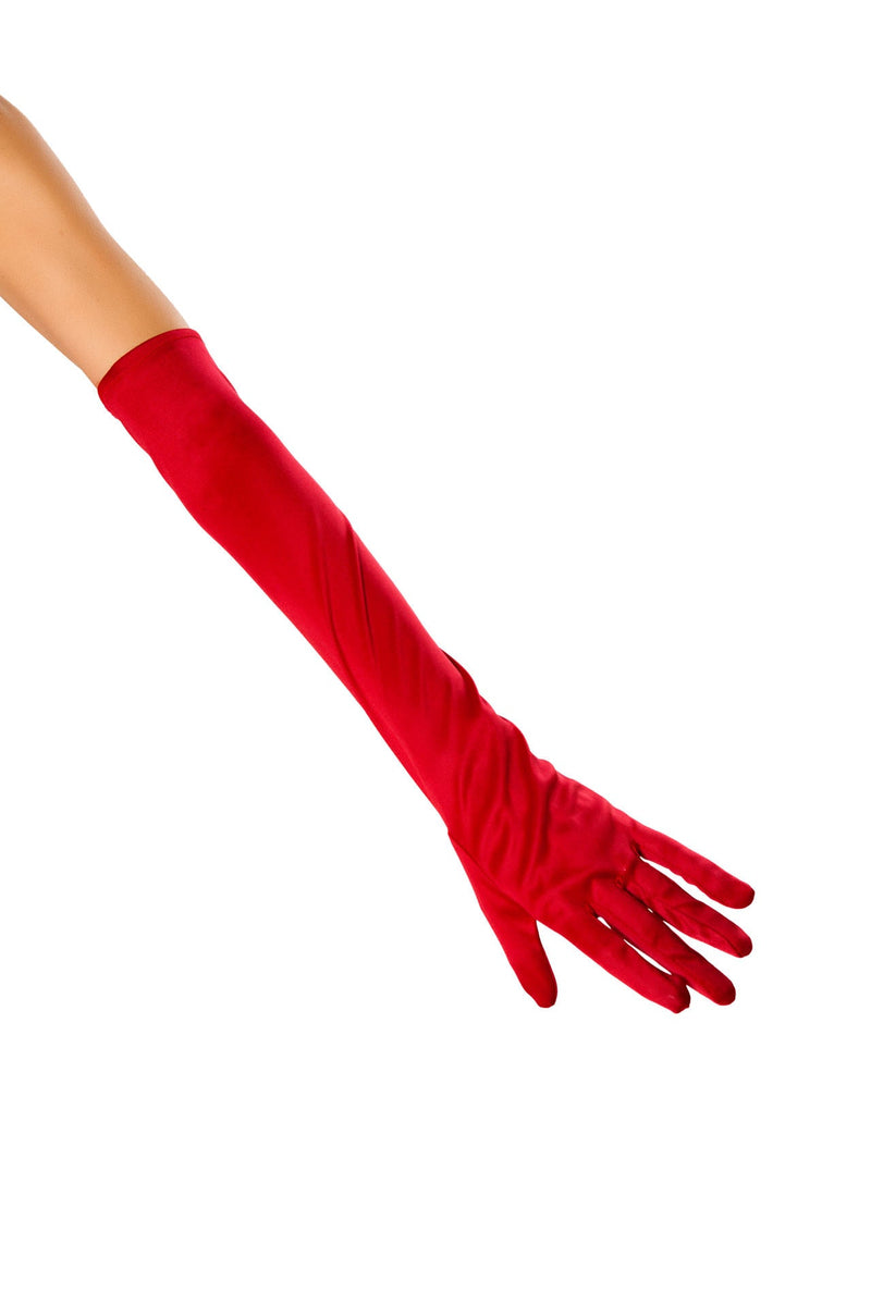 Stretch Satin Gloves  - Costume Accessory-Roma Costume