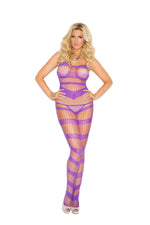 Strappy Bodystocking With Open Crotch  - Queen Size-Elegant Moments