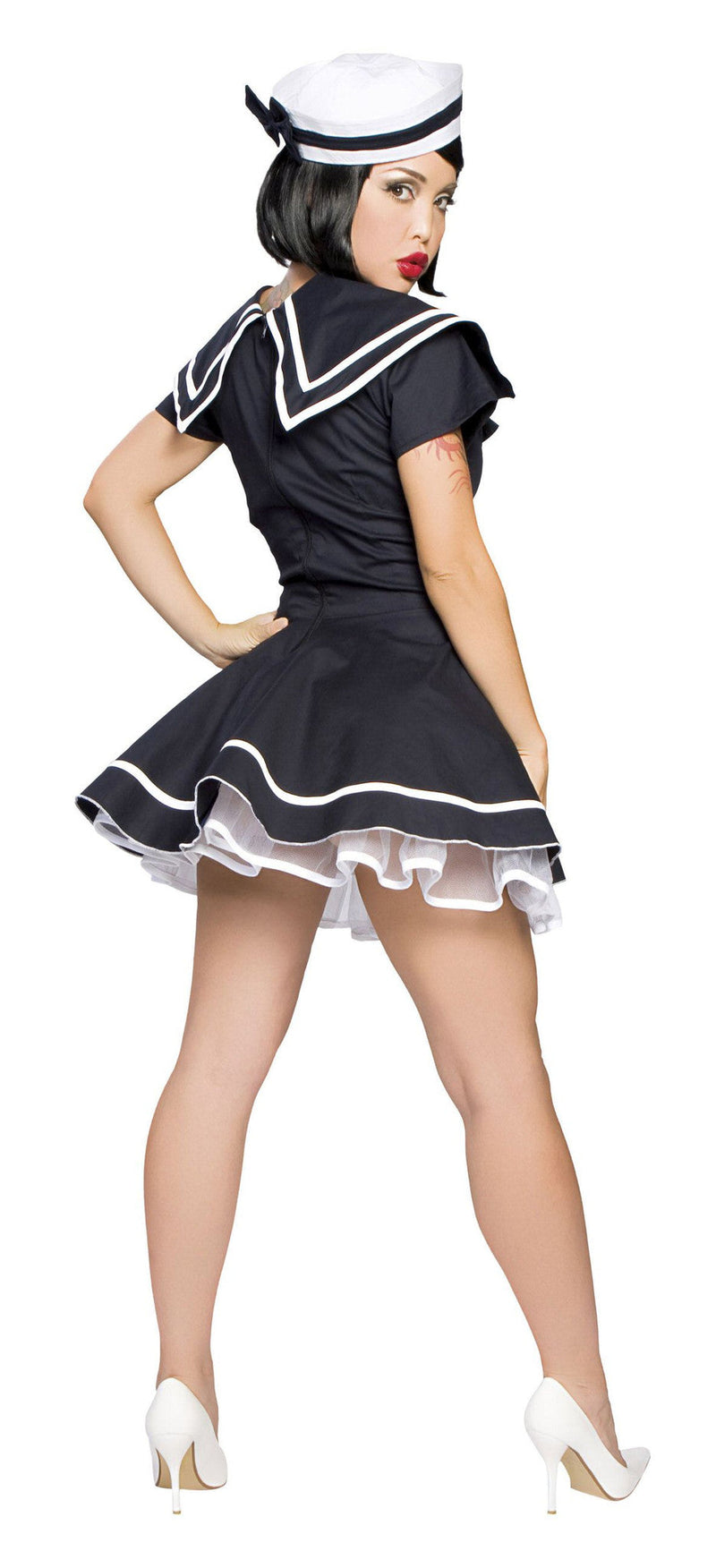 2Pc Pin-Up Captain Costume-Roma Costume