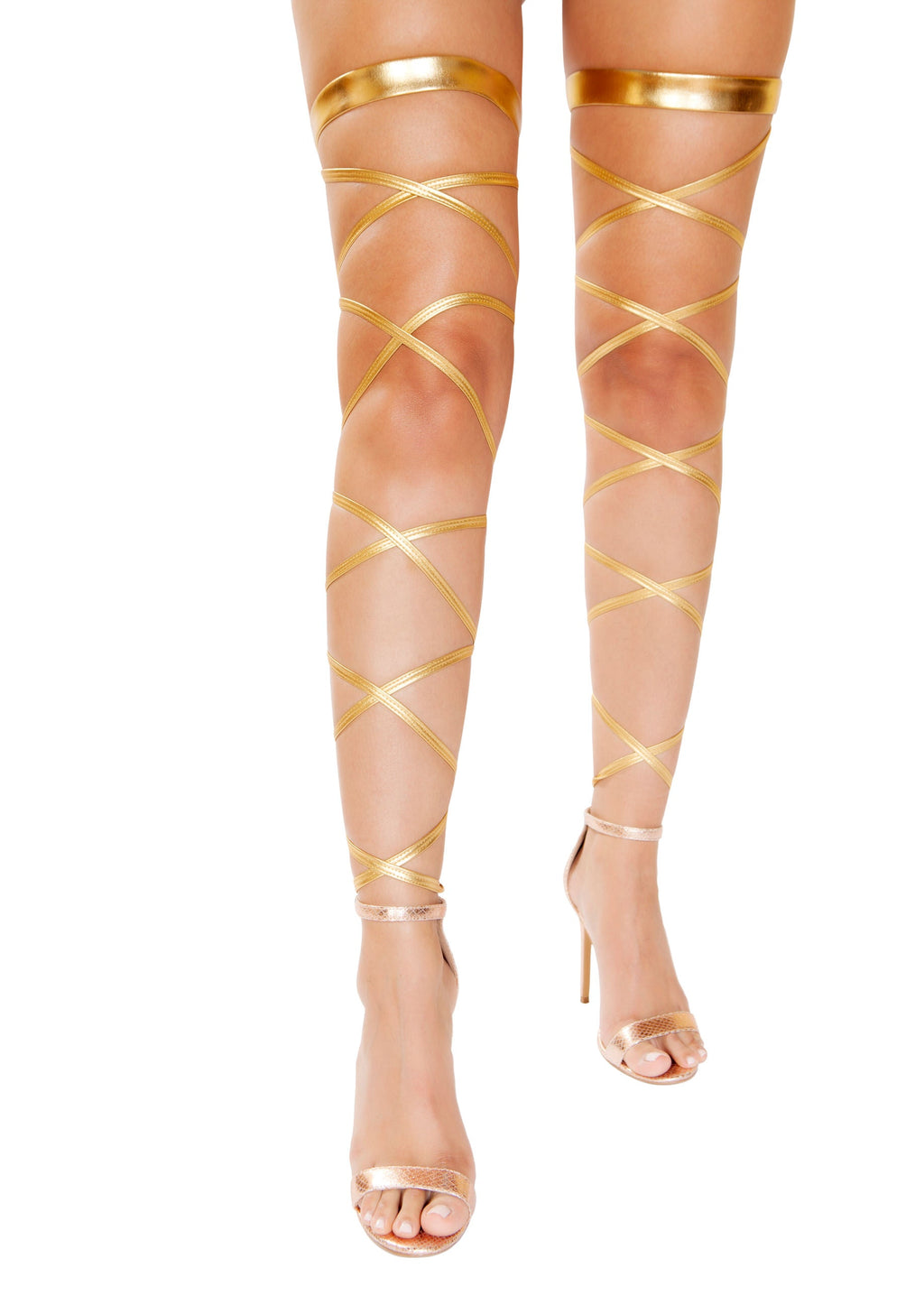 Pair of Metallic Leg Wraps  - Costume Accessory-Roma Costume