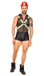 3pc Fireman Fever Costume-Roma Costume