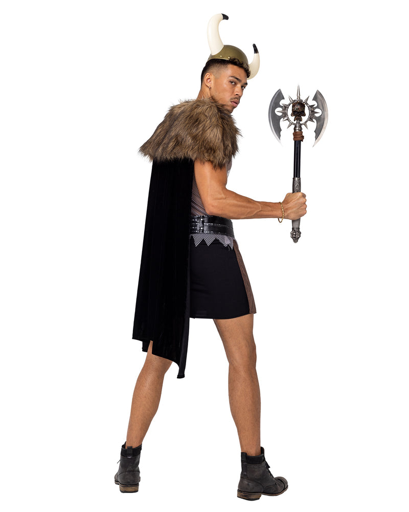 4PC Mens Valiant Viking Warrior Costume-Roma Costume