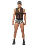 Mens 3PC Sergeant Stud Army Costume-Roma Costume