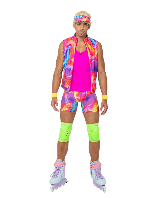 6PC Mens Retro Rollerblade Stud Costume-Roma Costume