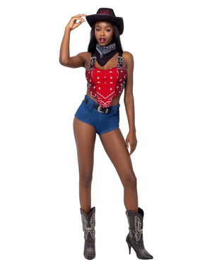 4PC Western Cowgirl Costume-Roma Costume