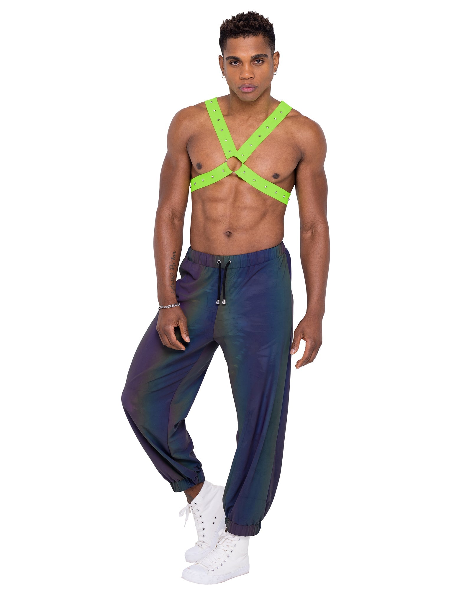 Roma Mens Neon Green Glow In the Dark Harness - Rave & Festival Wear –  Unspoken Fashion