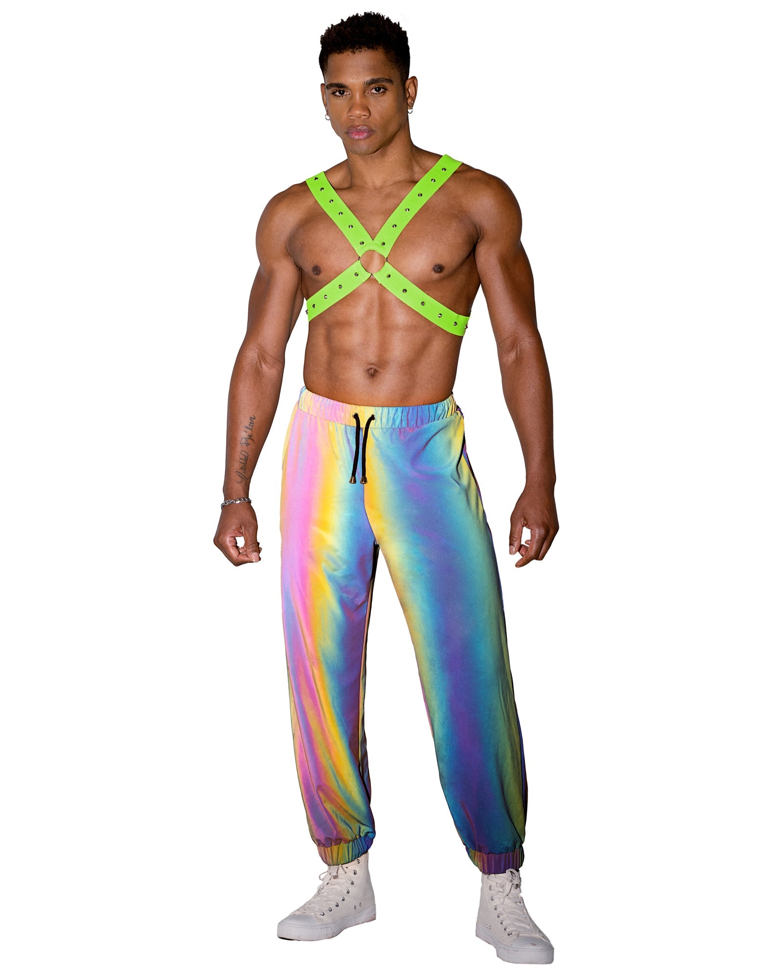 Roma Mens Neon Green Glow In the Dark Harness - Rave & Festival Wear –  Unspoken Fashion