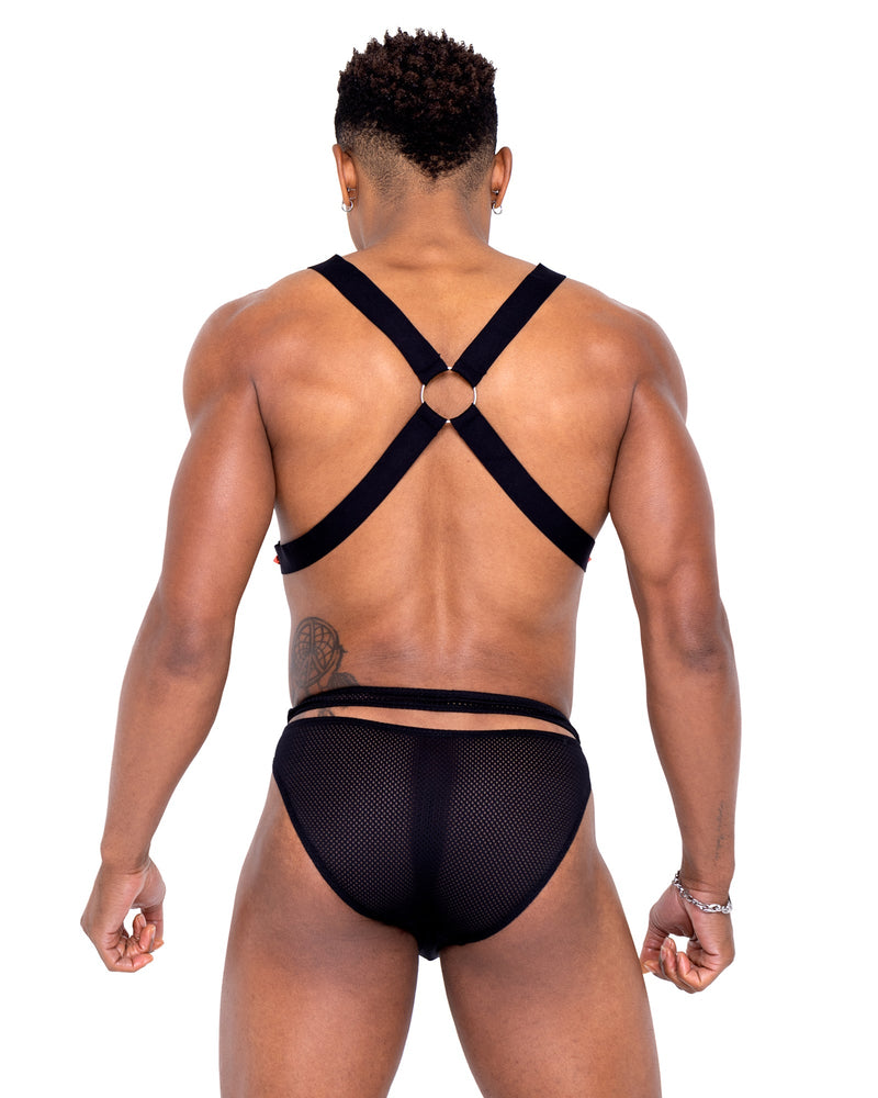 Mens Pride Criss-Cross Swim Briefs - Rave & Festival Wear-Roma Costume