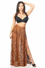 Sheer Brown Lace Skirt-Daisy Corsets