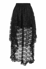 Black Lace Hi Low Skirt-Daisy Corsets