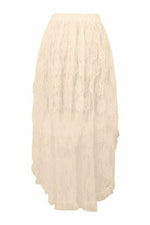 Ivory Lace Hi Low Skirt-Daisy Corsets