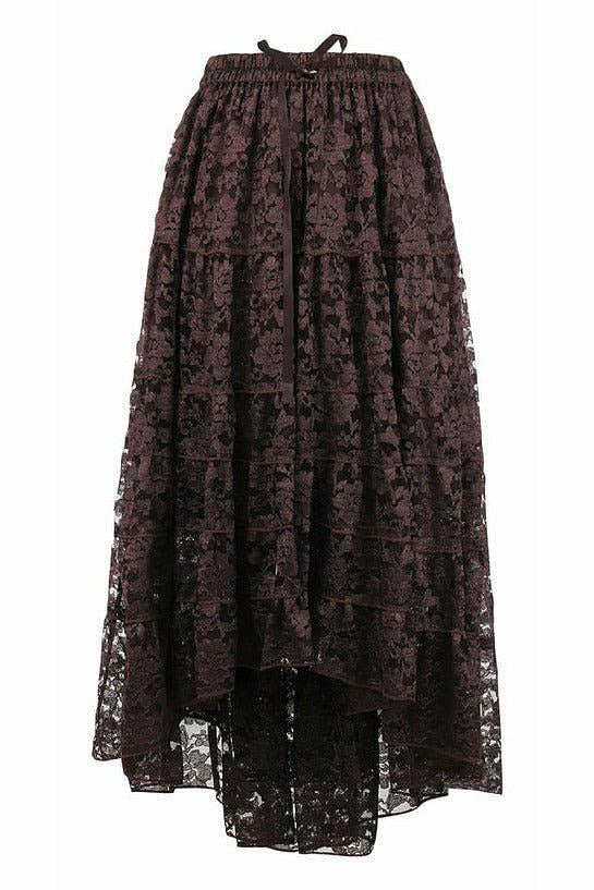 Brown Lace Skirt-Daisy Corsets