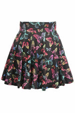 Butterfly Print Stretch Lycra Skirt-Daisy Corsets