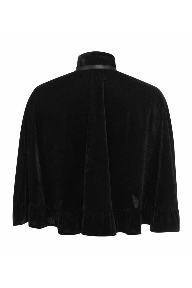 Black Velvet Ruffle Cape-Daisy Corsets