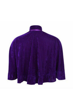 Dark Purple Velvet Ruffle Cape-Daisy Corsets