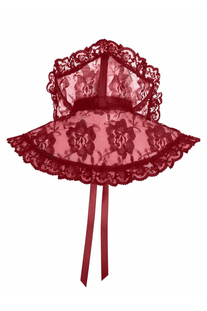 Dark Red Lace Neck Collar-Daisy Corsets