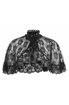 Black Lace Cape-Daisy Corsets