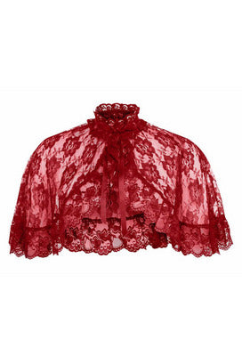 Red Lace Cape-Daisy Corsets