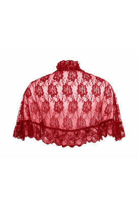 Red Lace Cape-Daisy Corsets