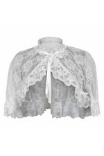 White Lace Cape-Daisy Corsets