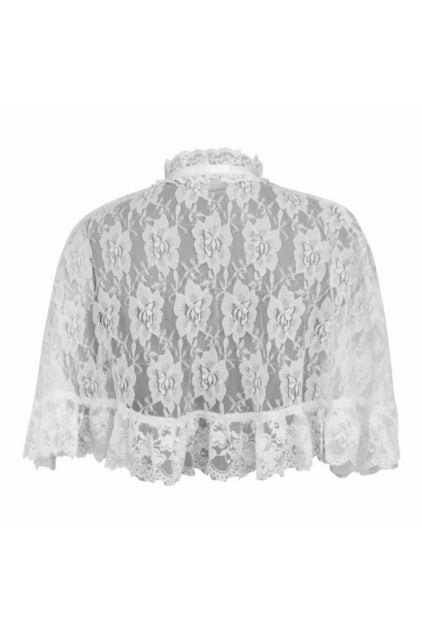 White Lace Cape-Daisy Corsets