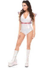 Fuchsia Holo Body Harness w/Wings - Small-Daisy Corsets