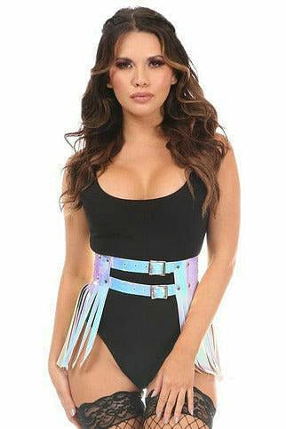 Blue/Purple Holo Fringe Skirt-Daisy Corsets