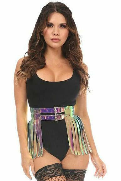 Rainbow Gold Holo Fringe Skirt-Daisy Corsets