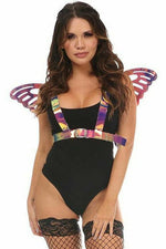 Rainbow Gold Holo Large Butterfly Wing Body Harness-Daisy Corsets